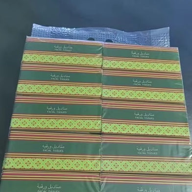 مناديل ورقية 10 علب 100 منديل 4 طبقات